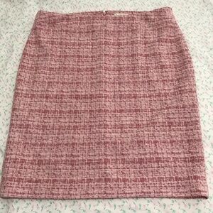 NWOT Laura Pink High Waisted Tweed Boucle Pencil Skirt Plus Size 16/1X
